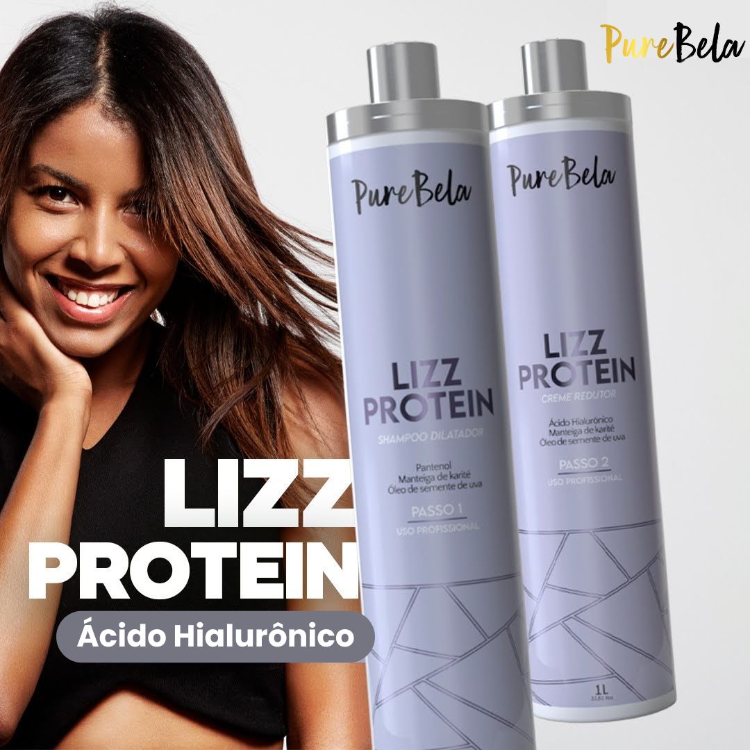Linha Lizz Protein para alisamento profissional e efeito matizador