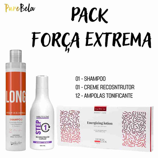 Tratamento Pack Força Extrema para Queda de Cabelo