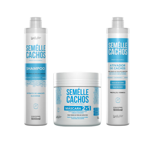 Kit Semélle Cachos | Cuidado Completo para Cabelos Cacheados