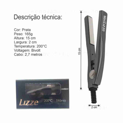 Mini Prancha Lizze Portátil 200°