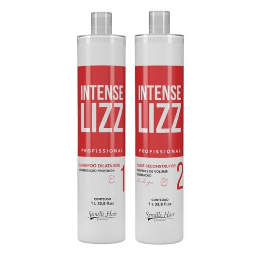 Kit Progressiva Intense Lizz 2x1L para uso profissional