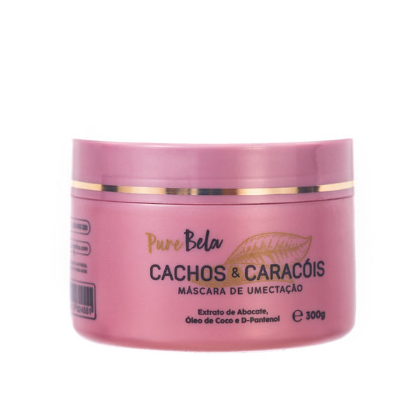 MÁSCARA DE UMECTAÇÃO CACHOS & CARACÓIS 300G - Pure Bela - Cosméticos & Acessórios