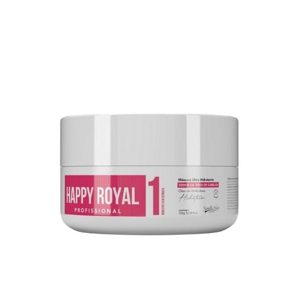 MÁSCARA HAPY ROYAL ULTRA HIDRATANTE 300G - Pure Bela - Cosméticos & Acessórios